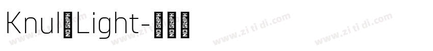 Knul Light字体转换